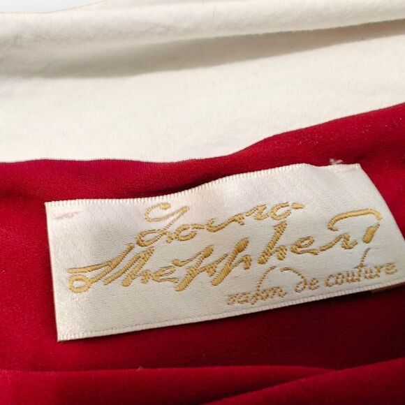 Salone De Couture 100% Silk Elegant Red Maxi Dress Sz M - Picture 7 of 10